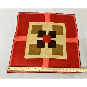 Vintage ECHO Silk Scarf Geometric Multicolor Square 21"x21" Y2K